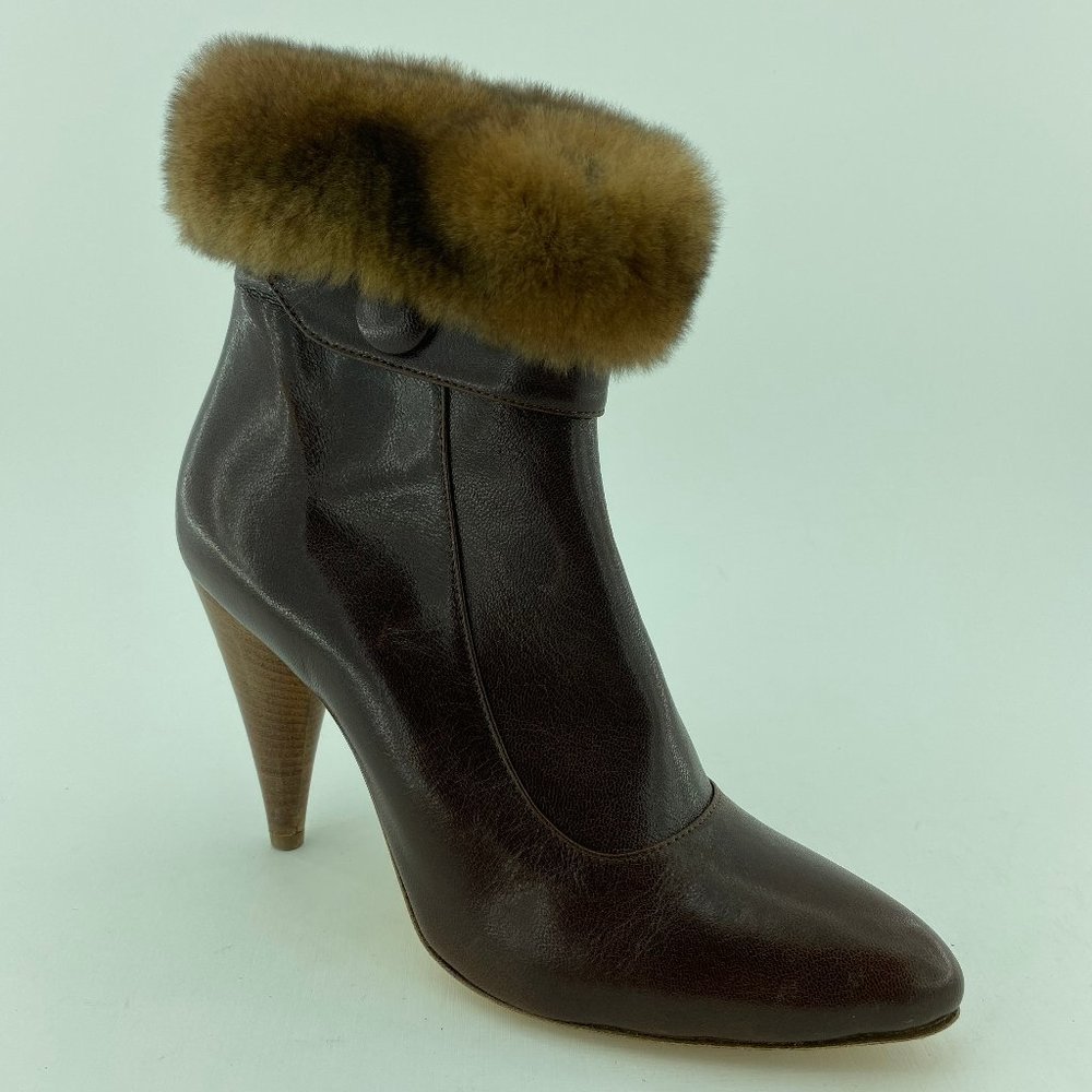 GIGI FAVELA FUR BOOTIES, 37(ITALY), US-6.5 NWB